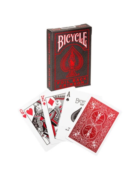 Naipes Bicycle Ultimates – MetalLuxe Crimson (Red) | Masterball.cl